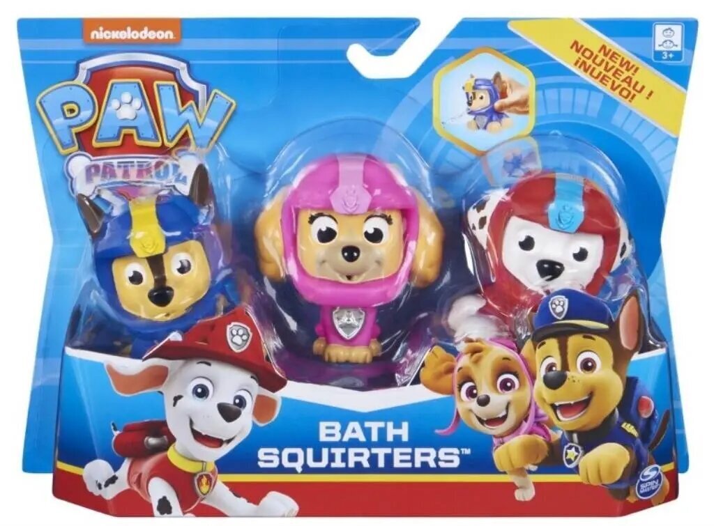 Spin Master Paw Patrol: Bath Squirters (6058528), 3 tk/pakis цена и информация | Beebide mänguasjad | hansapost.ee