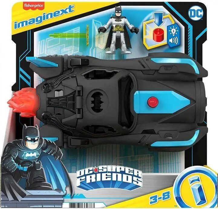 Fisher-Price Imaginext: DC Super Friends - Deluxe Batmobile F22 (HGX96) hind ja info | Mänguasjad poistele | hansapost.ee