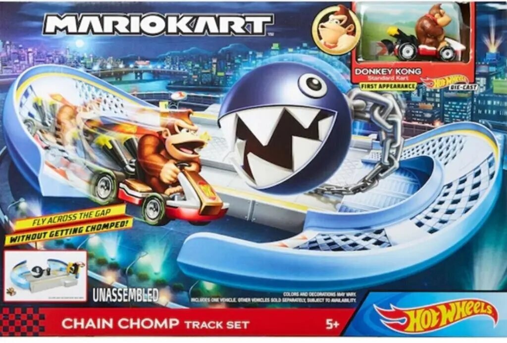 Mattel Hot Wheels: Mariokart Kett Chomp raja komplekt (GKY48) цена и информация | Mänguasjad poistele | hansapost.ee