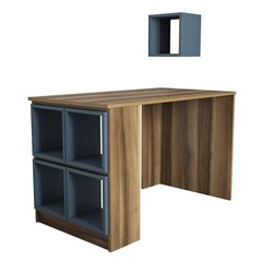 Письменный стол Kalune Design 845 (I), синий/коричневый цена и информация | Компьютерные, письменные столы | hansapost.ee