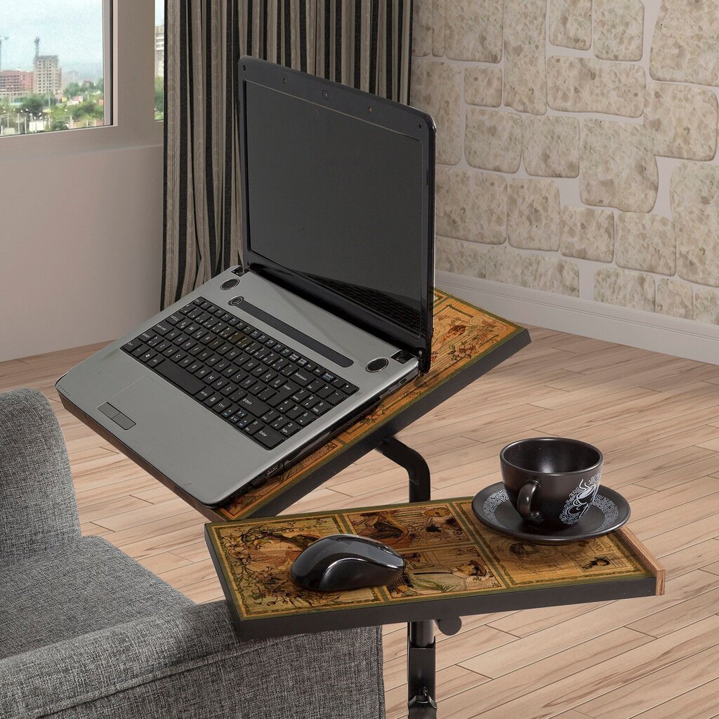 Arvutilaud Kalune Design 863 (I) sülearvutile, pruun/must hind ja info | Arvutilauad, kirjutuslauad | hansapost.ee