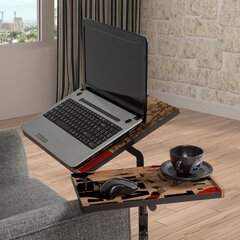 Arvutilaud Kalune Design 863 (I) sülearvutile, tumepruun/must hind ja info | Arvutilauad, kirjutuslauad | hansapost.ee