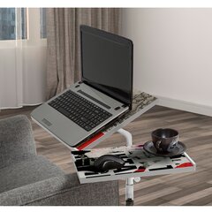 Arvutilaud Kalune Design 863 (I) sülearvutile, valge/must цена и информация | Компьютерные, письменные столы | hansapost.ee