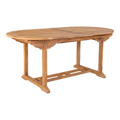Обеденный стол Salamanca, раздвижной, тиковое дерево цена и информация | Садовые столы, столики | hansapost.ee