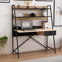 Письменный стол Kalune Design 570 (I), черный/светло-коричневый цена и информация | Компьютерные, письменные столы | hansapost.ee