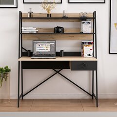 Письменный стол Kalune Design 570 (I), черный/светло-коричневый цена и информация | Компьютерные, письменные столы | hansapost.ee