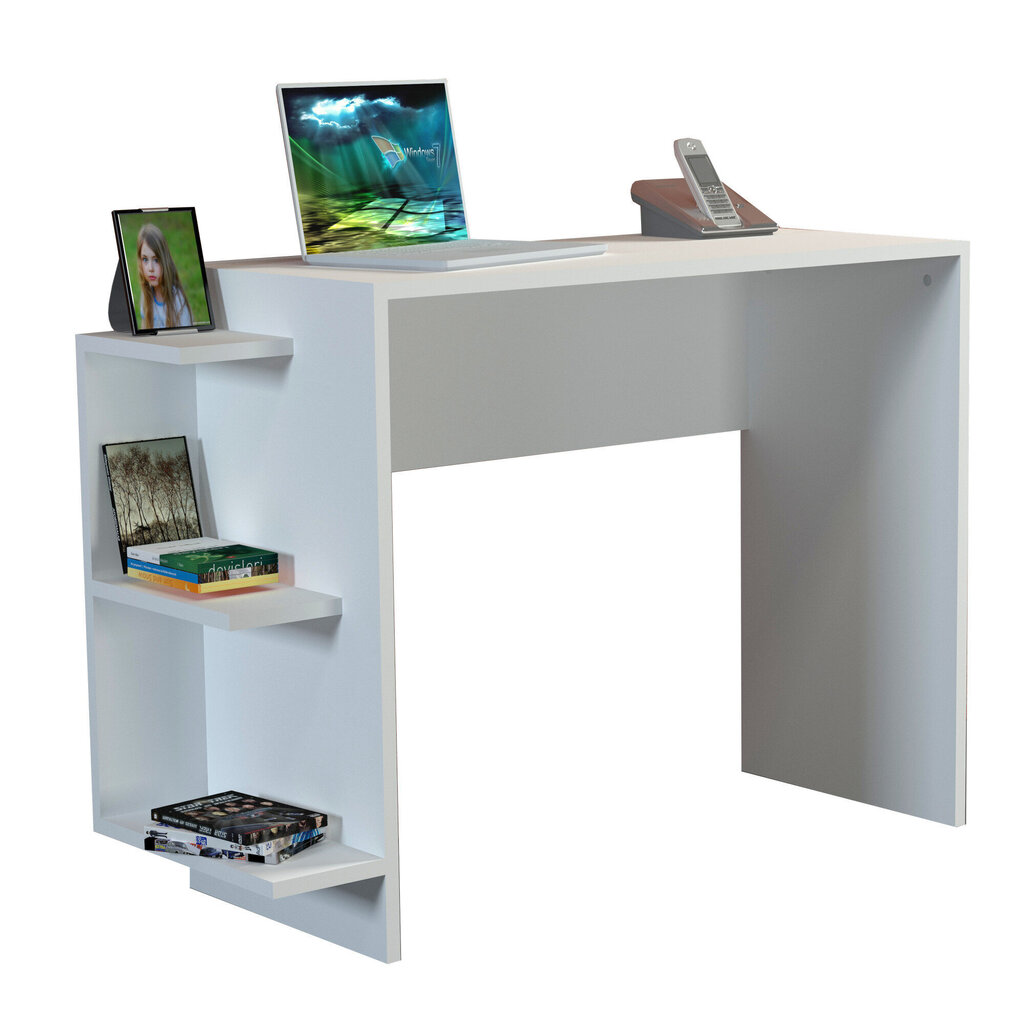 Kirjutuslaud Kalune Design 731, 73,5 cm, valge цена и информация | Arvutilauad, kirjutuslauad | hansapost.ee