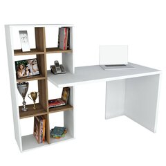Письменный стол Kalune Design 731, 123,6 см, белый/коричневый цена и информация | Компьютерные, письменные столы | hansapost.ee