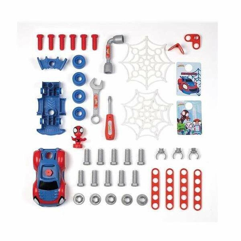 Töökoja komplekt Smoby Spiderman ja 45 tarvikut hind ja info | Arendavad laste mänguasjad | hansapost.ee