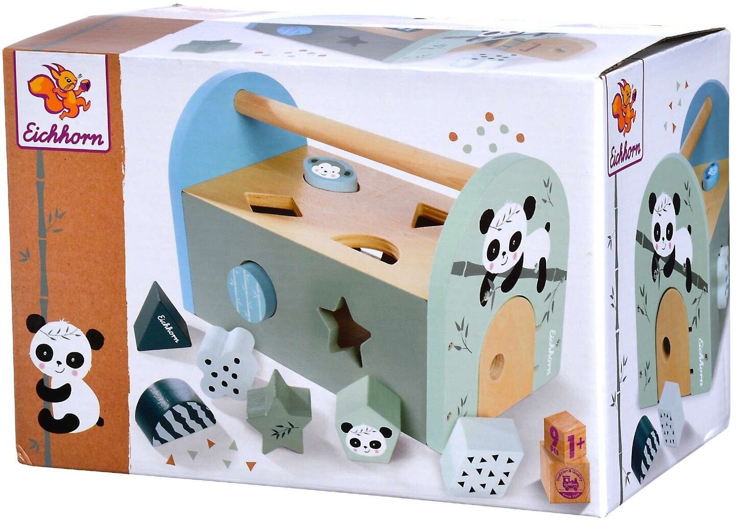 Puidust sorteerimiskarp 9 tk цена и информация | Beebide mänguasjad | hansapost.ee