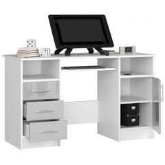 Письменный стол NORE Ana, белый/светло-серый цена и информация | Компьютерные, письменные столы | hansapost.ee