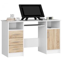 Письменный стол NORE Ana, белый/дубовый цвет цена и информация | Компьютерные, письменные столы | hansapost.ee