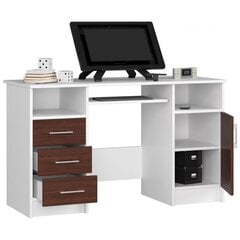 Письменный стол NORE Ana, белый/коричневый цена и информация | Компьютерные, письменные столы | hansapost.ee