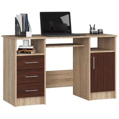 Письменный стол NORE Ana, дуб/коричневый цена и информация | Компьютерные, письменные столы | hansapost.ee