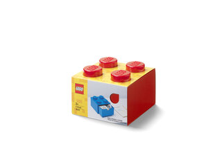 Lego hoikast sahtliga, punane цена и информация | Корзины и ящики для хранения | hansapost.ee