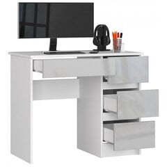 Kirjutuslaud NORE A7, parempoolne, valge/helehall hind ja info | Arvutilauad, kirjutuslauad | hansapost.ee