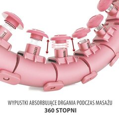 Võimlemisrõngas Hula Hoop HHW01, 45cm, roosa цена и информация | Гимнастические обручи | hansapost.ee