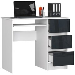 Письменный стол NORE A6, правый вариант, белый/серый цена и информация | Компьютерные, письменные столы | hansapost.ee