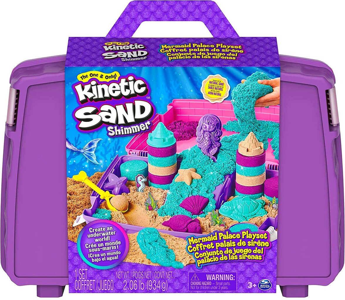 Kohvri komplekt Kinetic Sand Mermaid's Palace 3 värvi + tarvikud цена и информация | Mänguasjad tüdrukutele | hansapost.ee