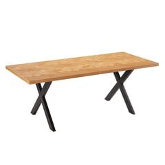 Обеденный стол Rowan 200x90xH75см, дуб "елочка" цена и информация | Кухонные и обеденные столы | hansapost.ee
