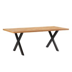 Обеденный стол Rowan 200x90xH75см, дуб "елочка" цена и информация | Кухонные и обеденные столы | hansapost.ee