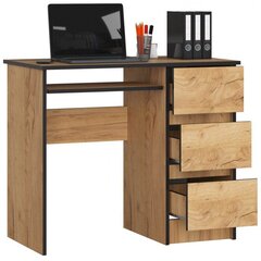 Письменный стол NORE A6, правый, коричневый цена и информация | Компьютерные, письменные столы | hansapost.ee