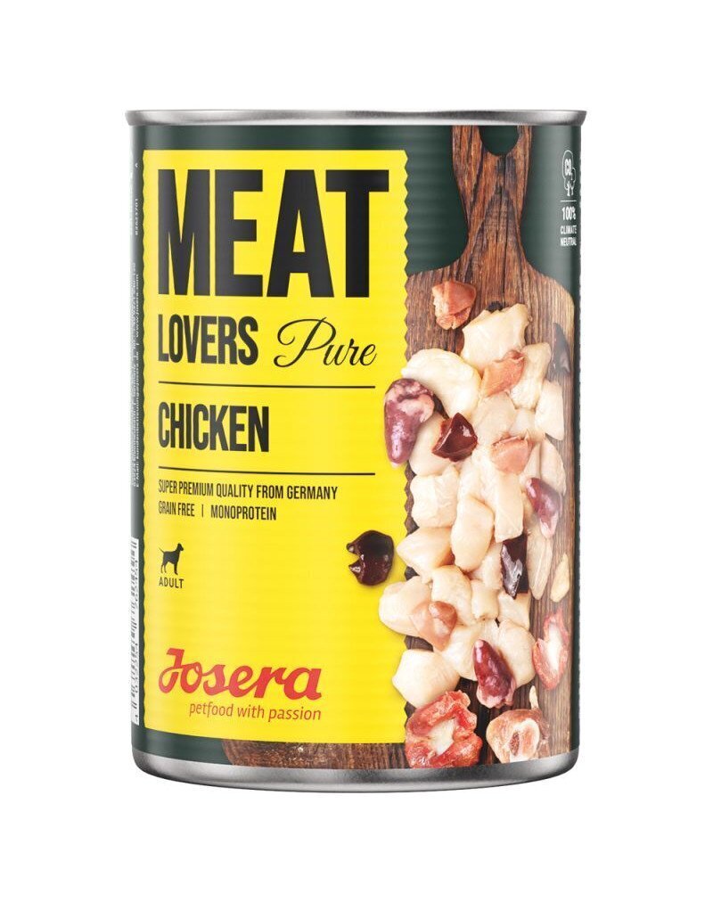 Josera Meatlovers Pure kanaga, 6x400 g цена и информация | Koerakonservid | hansapost.ee