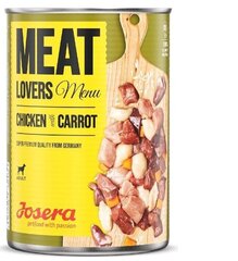 Josera Meatlovers Menu с курицей и морковью, 6х800 г цена и информация | Консервы для собак | hansapost.ee