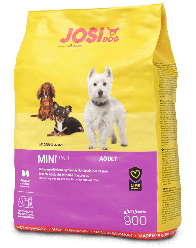 Josera JosiDog Mini väikest tõugu täiskasvanud koertele, 900 g hind ja info | Koerte kuivtoit ja krõbinad | hansapost.ee