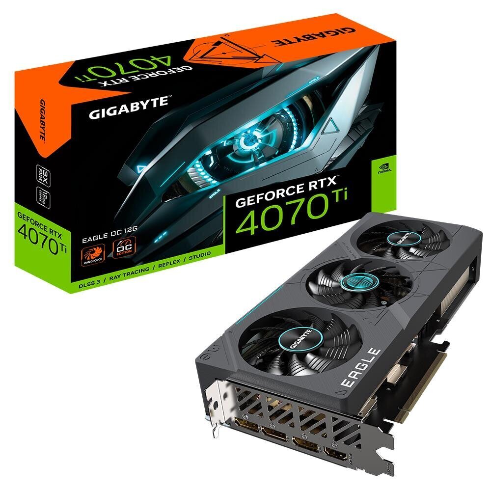Gigabyte GeForce RTX 4070 Ti Eagle OC 12GB GDDR6X (GV-N407TEAGLEOC-12GD2.0) цена и информация | Videokaardid | hansapost.ee