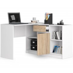 Письменный стол NORE B-17, белый/коричневый цена и информация | Компьютерные, письменные столы | hansapost.ee