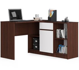 Письменный стол NORE B-17, темно-коричневый/белый цена и информация | Компьютерные, письменные столы | hansapost.ee