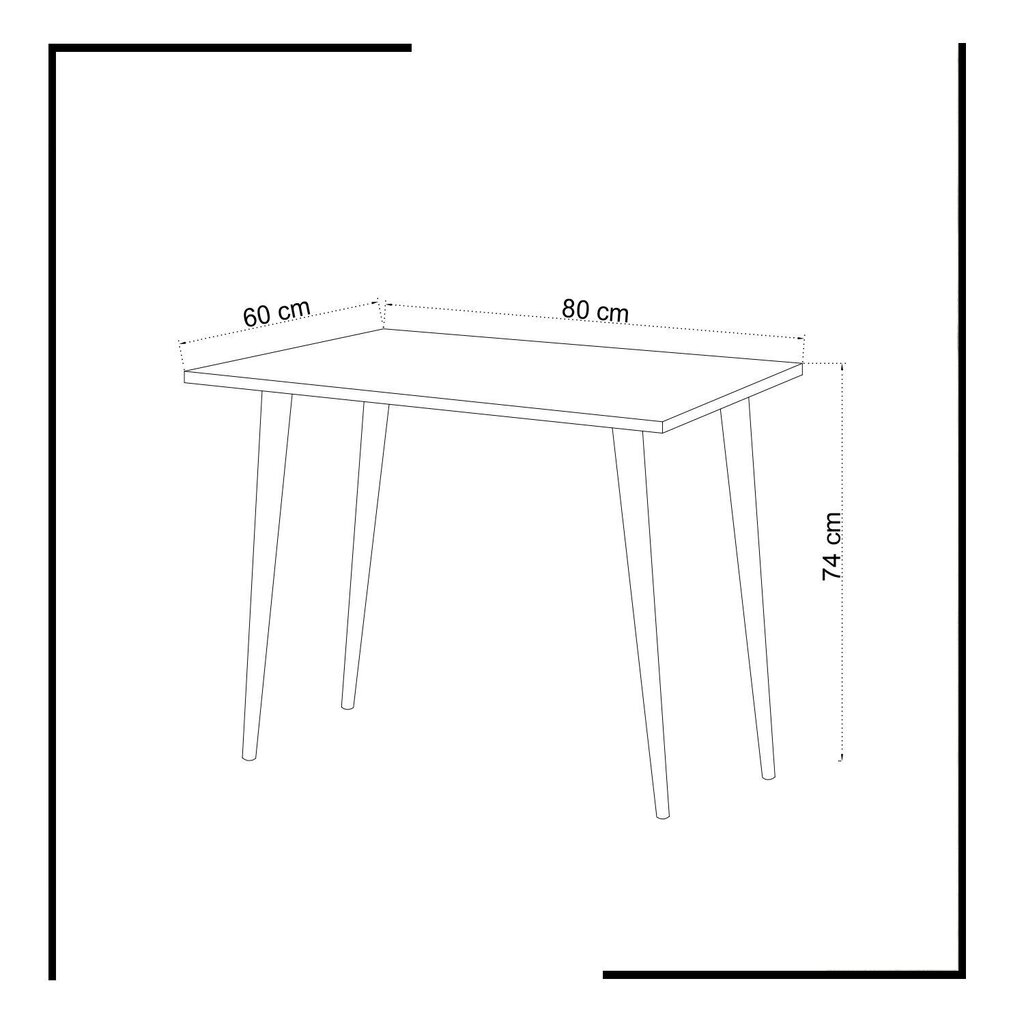 Kirjutuslaud Kalune Design Lery, valge/pruun hind ja info | Arvutilauad, kirjutuslauad | hansapost.ee