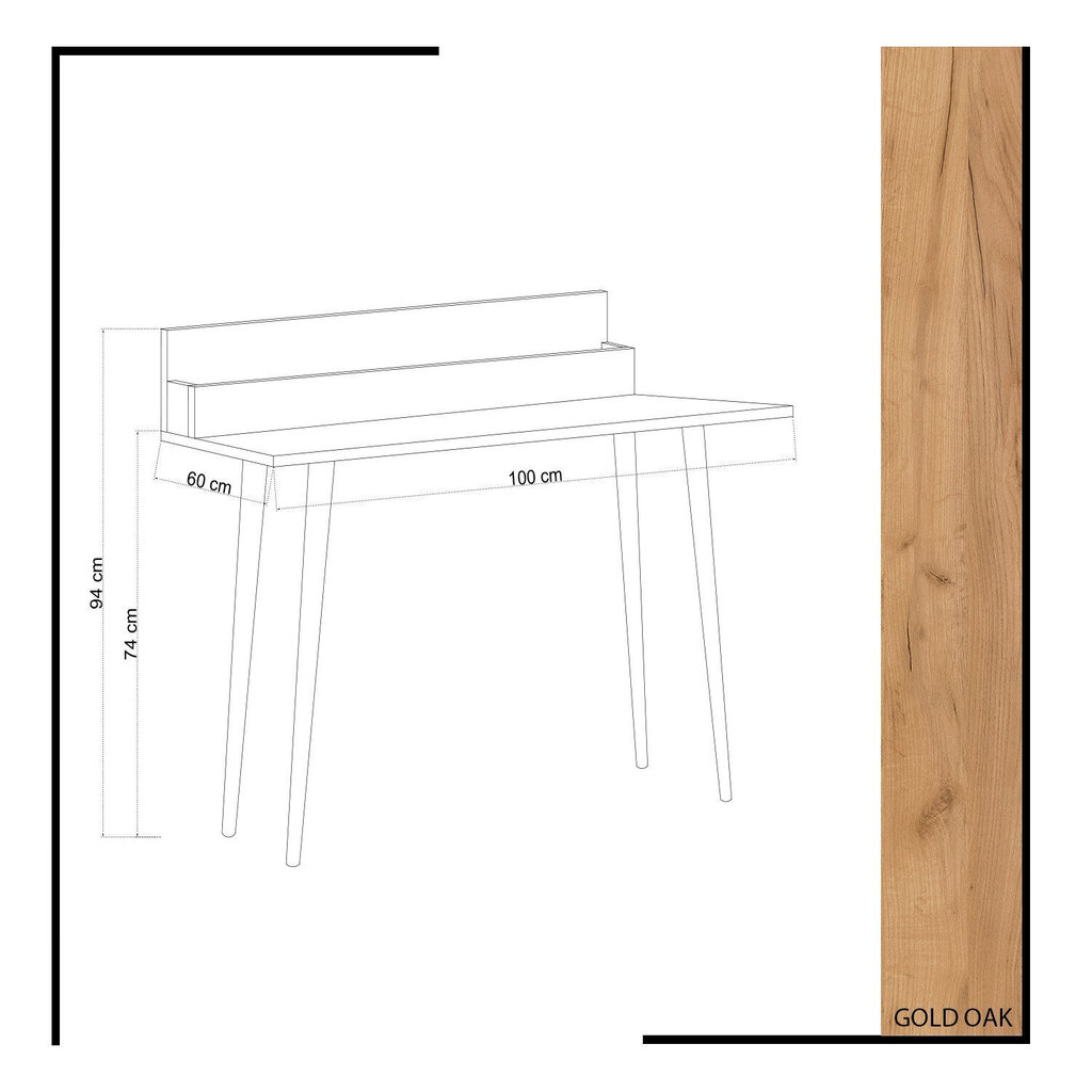 Kirjutuslaud Kalune Design Rammi, pruun цена и информация | Arvutilauad, kirjutuslauad | hansapost.ee