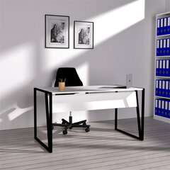 Письменный стол Kalune Design 845 Lara, белый/черный цена и информация | Компьютерные, письменные столы | hansapost.ee