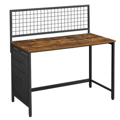Письменный стол Songmics 118x60, темно-коричневый/черный цена и информация | Компьютерные, письменные столы | hansapost.ee