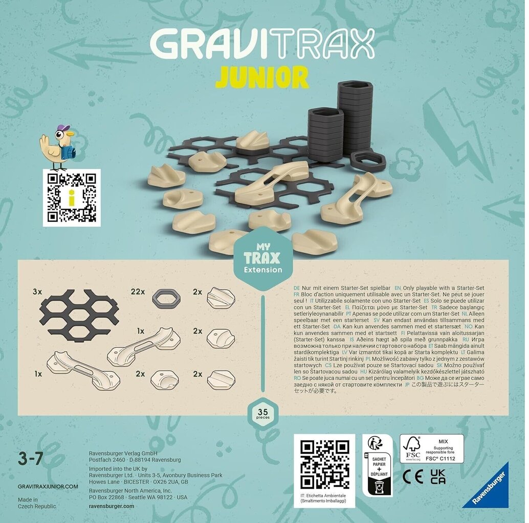 Täiendus konstruktorile Ravensburger GraviTrax Junior My Trax Extension hind ja info | Klotsid ja konstruktorid | hansapost.ee