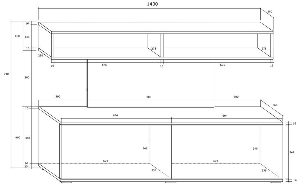 TV laud Rex, valge hind ja info | Televiisori alused | hansapost.ee