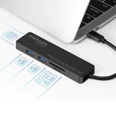 PROMATE LinkHub-C USB-C to HDMI 4K / 2XUSB 3.0 / SD цена и информация | Promate Компьютерная техника | hansapost.ee
