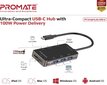 Promate PrimeHub-Mini 8in1 USB-C jaotur HDMI, LAN, SD, 3x USB3.0 цена и информация | USB adapterid ja jagajad | hansapost.ee