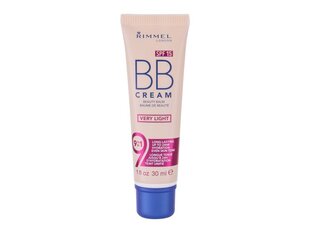 BB kreem Rimmel 9in1 Spf15 010 Very Light, 30ml hind ja info | Jumestuskreemid ja puudrid | hansapost.ee