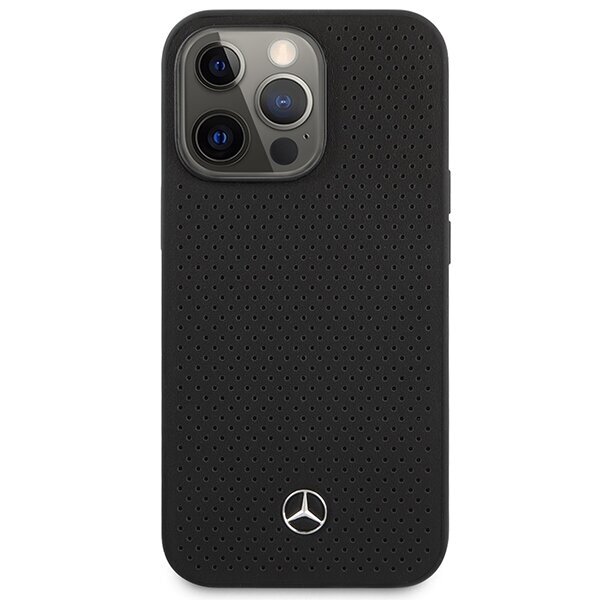 Mercedes MEHCP14LDELBK iPhone 14 Pro 6.1" black hardcase Leather Perforated hind ja info | Telefonide kaitsekaaned ja -ümbrised | hansapost.ee