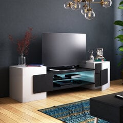 TV-laud Charles LED, valge/must hind ja info | Televiisori alused | hansapost.ee