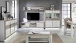 TV-laud Forte Canne CQNT131B-C141, valget/pruuni värvi цена и информация | Televiisori alused | hansapost.ee