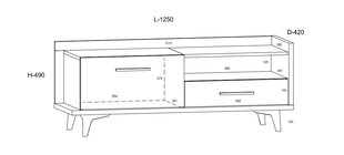 TV-laud Meblocross Box 08 1D1S, tumepruun/valge hind ja info | Televiisori alused | hansapost.ee