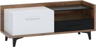 ТВ столик Meblocross Box 08 1D1S, темно-коричневый/белый цена и информация | Тумбы под телевизор | hansapost.ee
