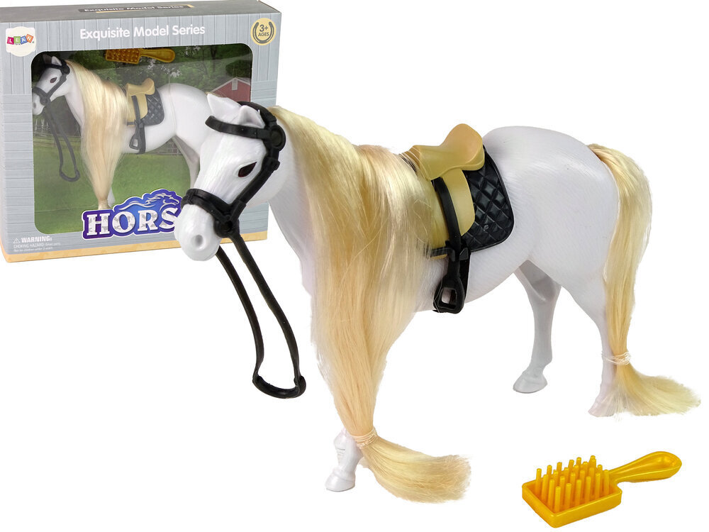 Hobuse kuju Lean Toys, valge цена и информация | Mänguasjad tüdrukutele | hansapost.ee