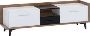 ТВ столик Meblocross Box 09 2D1S, темно-коричневый/белый цена и информация | Тумбы под телевизор | hansapost.ee