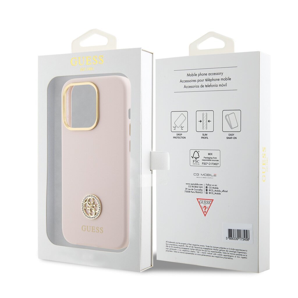 CG Mobile Guess Liquid Silicone 4G Case GUHCP15LM4DGPP hind ja info | Telefonide kaitsekaaned ja -ümbrised | hansapost.ee