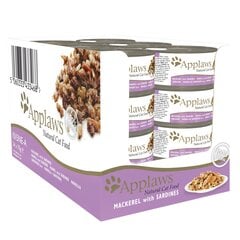 Konserv Kassidele Applaws Makrelli Ja Sardiiniga, 24X70 g hind ja info | Kassikonservid | hansapost.ee